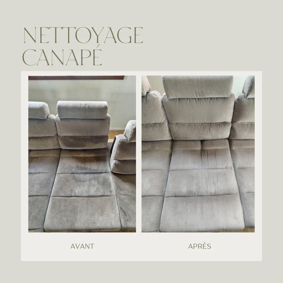 Nettoyage professionnel de Canapé Valenciennes avant/apres
